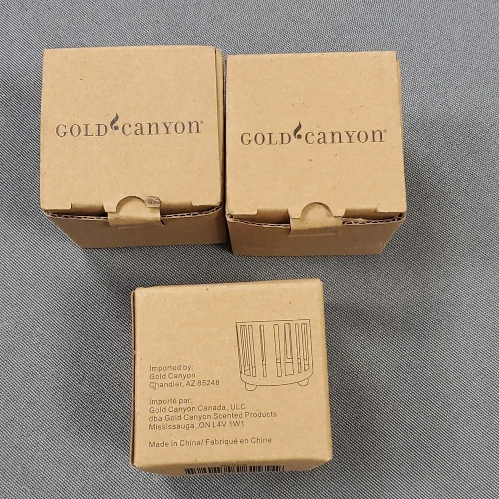 Set of 3 metal Teenie Wraps (Gold Canyon) fits Volights, straight votive glasses